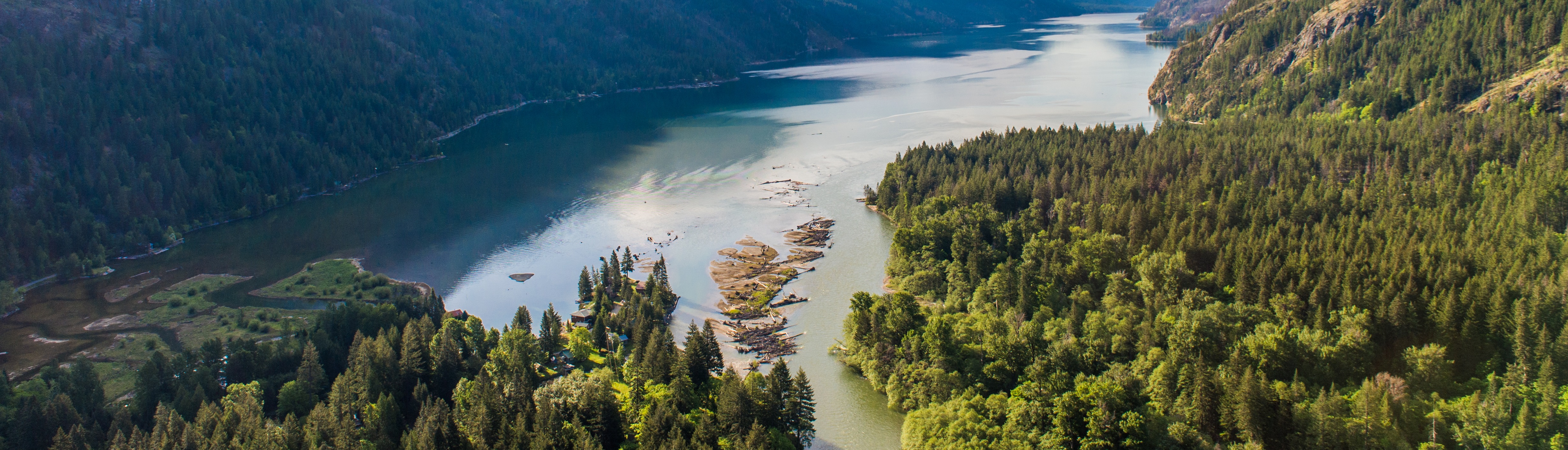 Photo of the mouth of the Stehekin River
