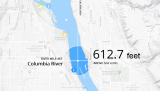 Columbia River elevation image