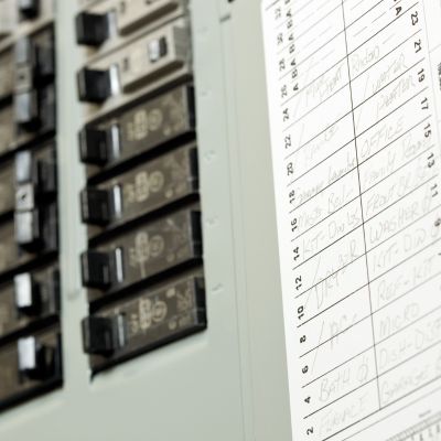 close up of circuit breaker
